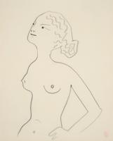 Jean Cocteau Drawing, Female Nude Figure - Sold for $2,944 on 03-01-2025 (Lot 256).jpg